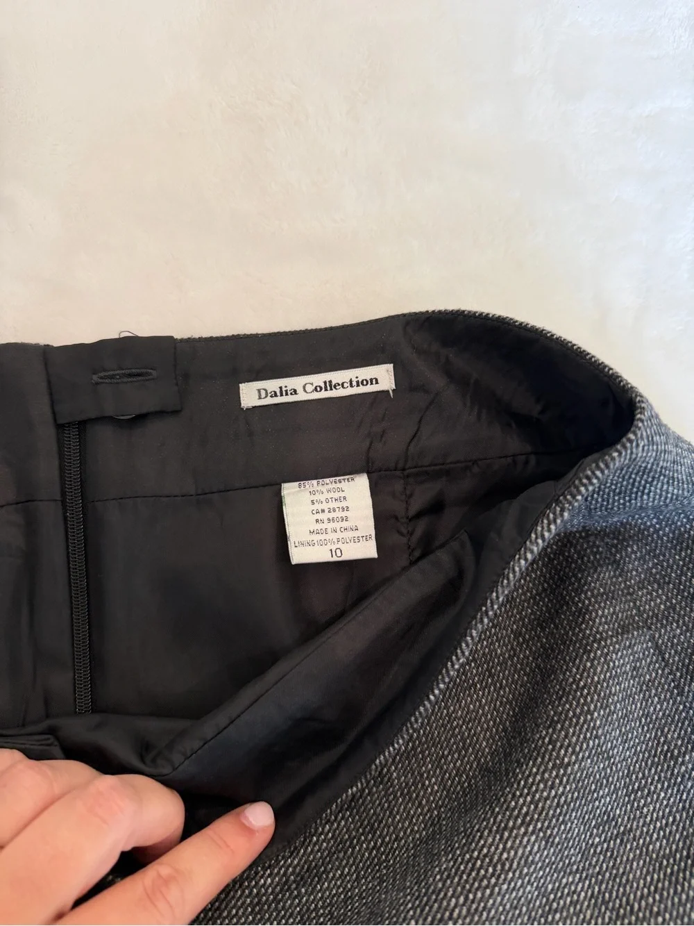 Dalia Collection Charcoal Mini Skirt - Picture 3 of 3